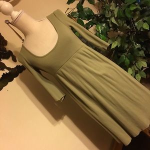 Soda Blu light knit tunic top dress green L